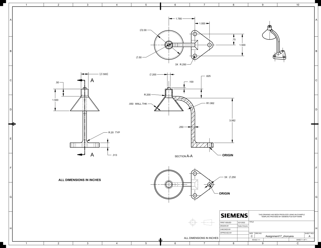 CAD drawing: lamp