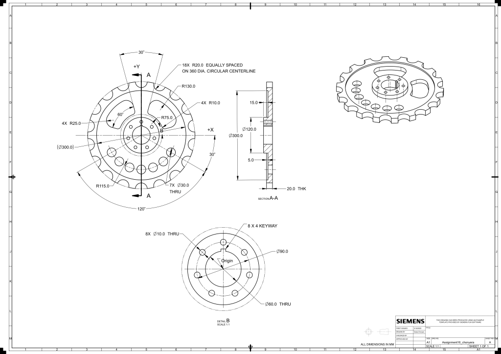 CAD drawing: part